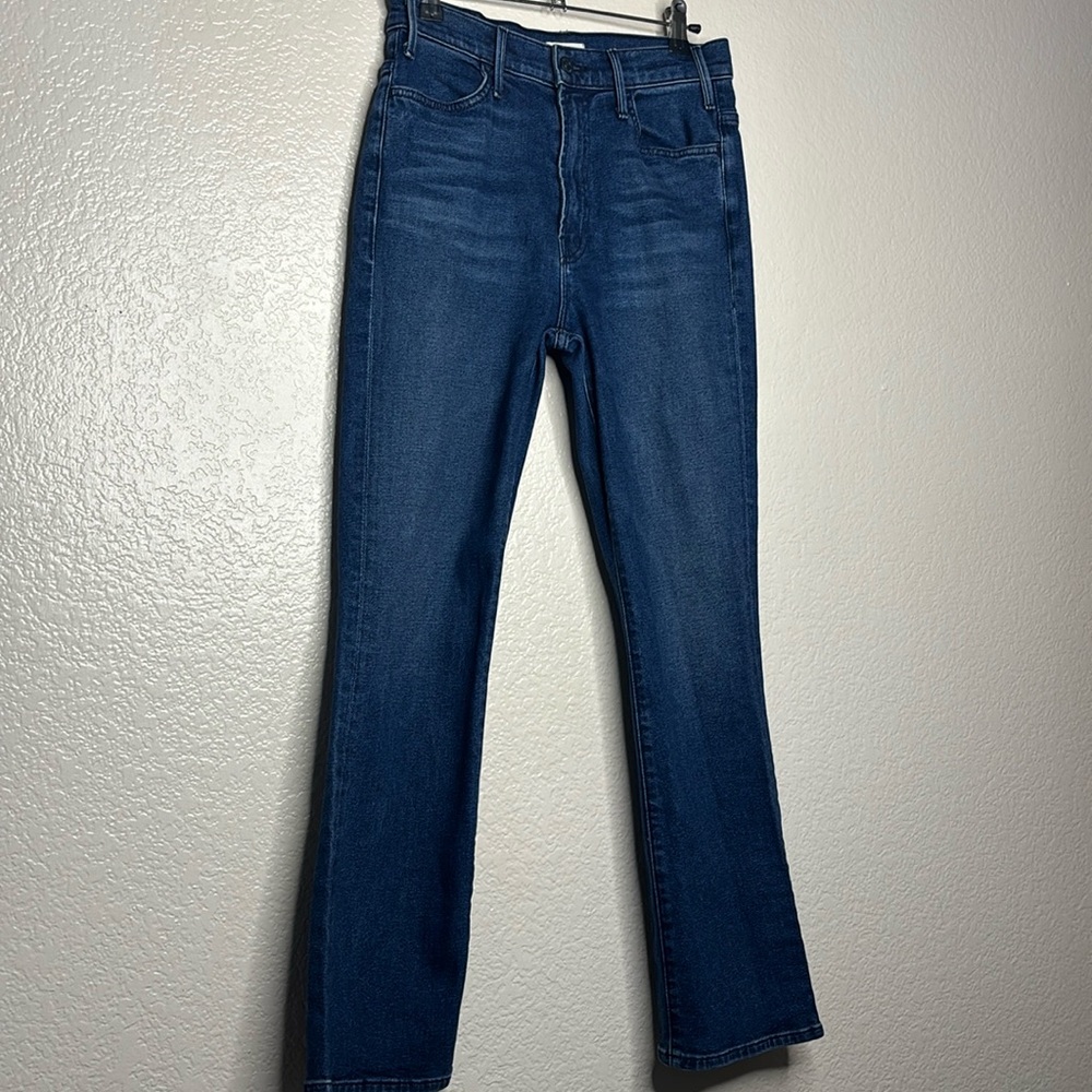 MOTHER Blue Ankle Cropped Hustler Style Jeans